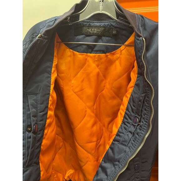 Rag & Bone - Manston Recycled Nylon Bomber / M / Blue - Picture 6 of 7